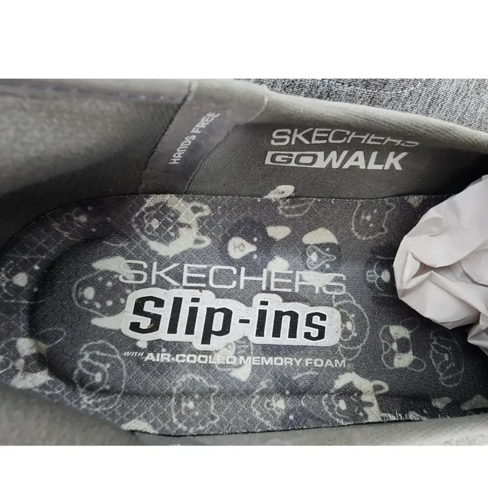 Skechers Slip-Ins Air Cooled Memory‎ Foam Grey Green White Size 6